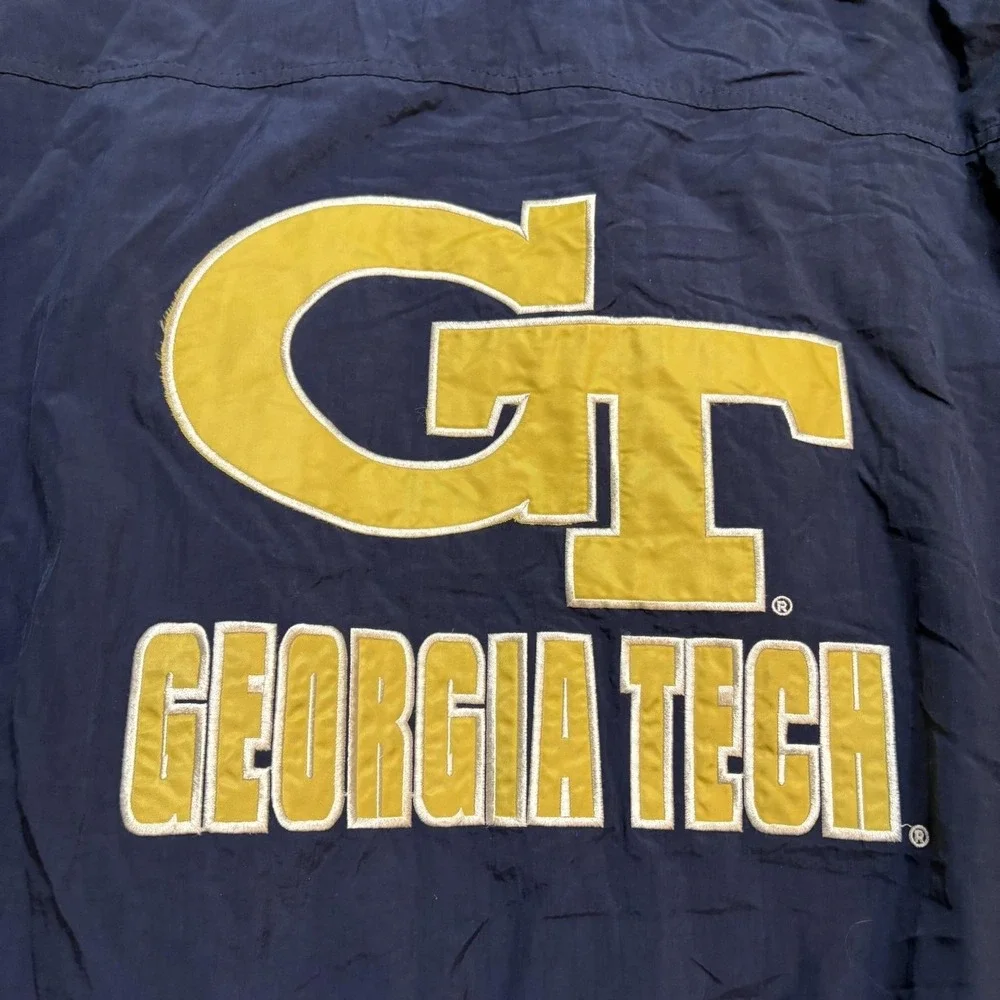 Vintage Georgia Tech Yellow Jackets Jacket Mens Large Puffer NCAA Russell‎ 90s